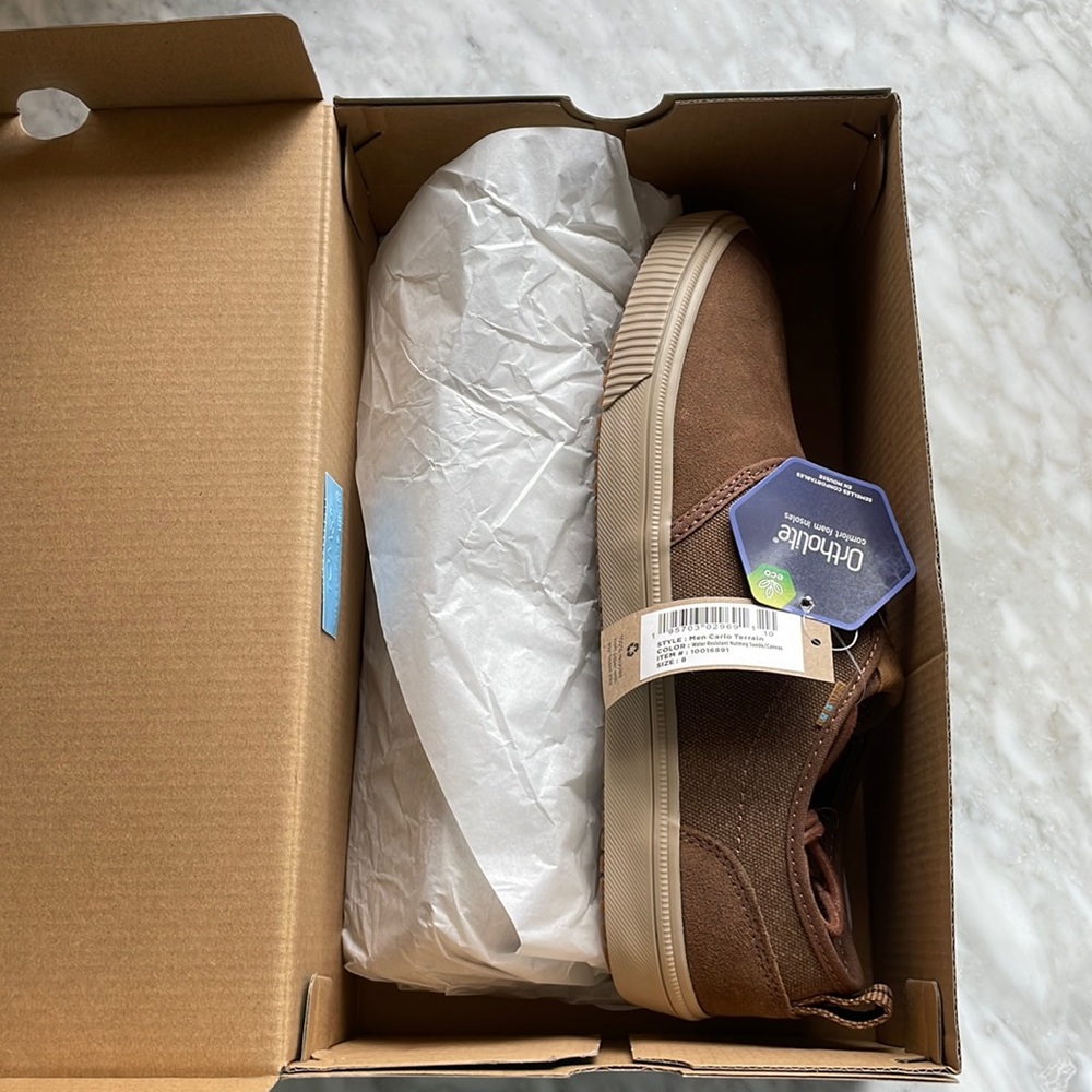 Toms Carlo Terrain Men’s Shoe Size 8 - Nutmeg suede and canvas